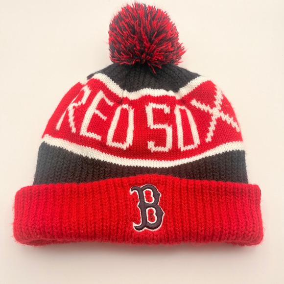 '47 Other - Boston Red Sox Cuffed Pom Pom Knit Beanie MLB '47 Brand One Size